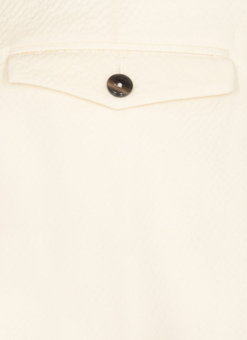 Pt Torino Ivory Virgin Wool Pants