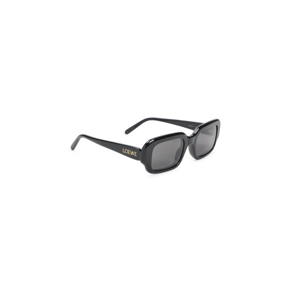 Loewe Rectangular Slim Black Acetate Sunglasses