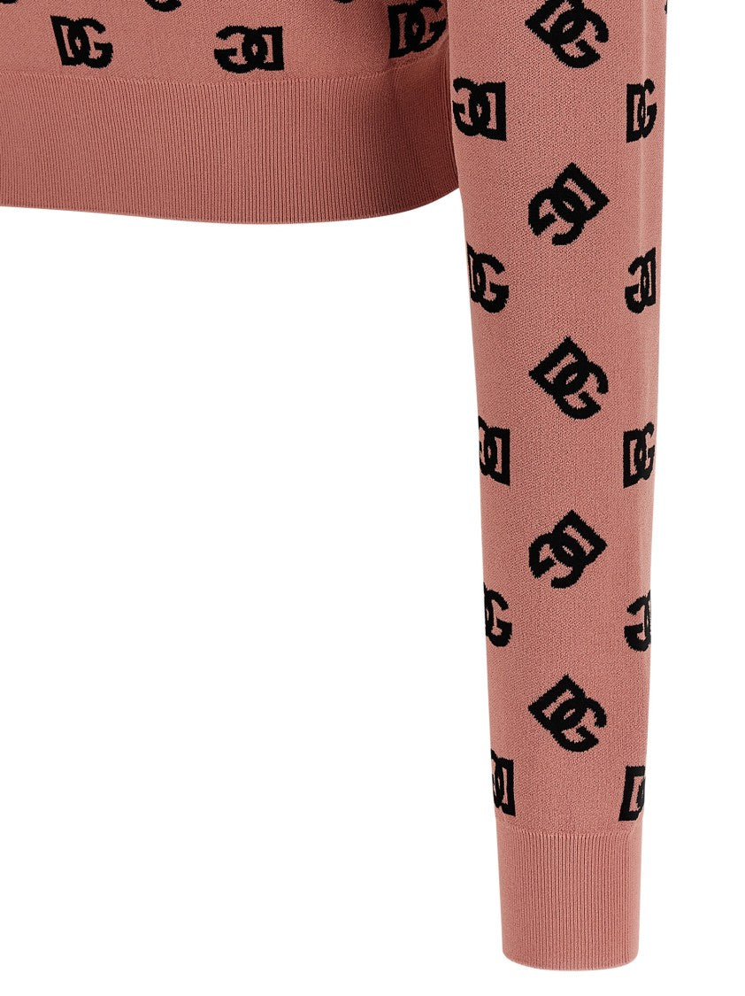 Dolce & Gabbana Cropped Viscose Blend Sweater