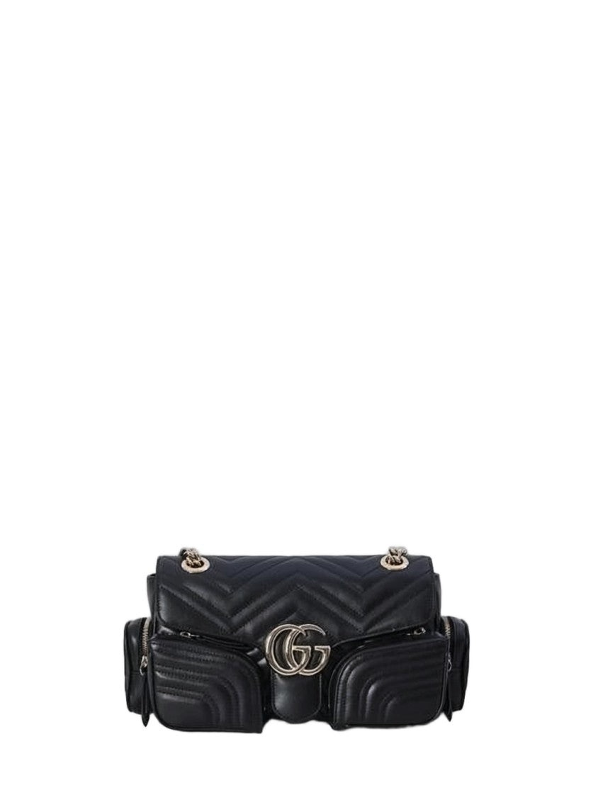 Gucci Chevron-Pattern Quilted Leather Crossbody Bag
