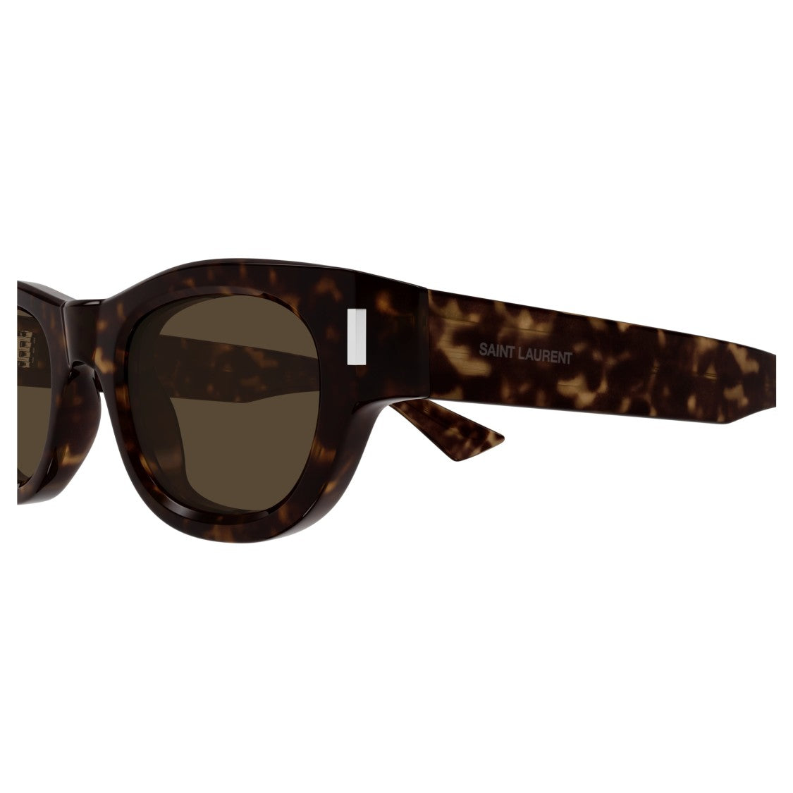Saint Laurent Sl 761 Bold Rectangular Tortoiseshell Sunglasses