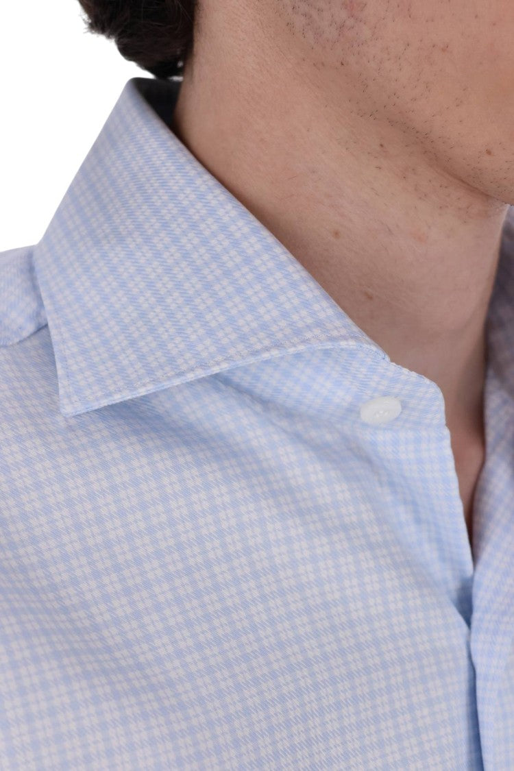 Finamore Milano Micro Check Cotton Shirt