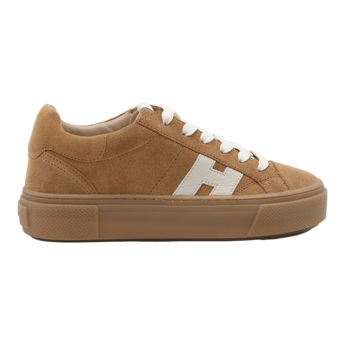 Hogan Suede Sneakers With Contrasting Logo And Elevated Sole