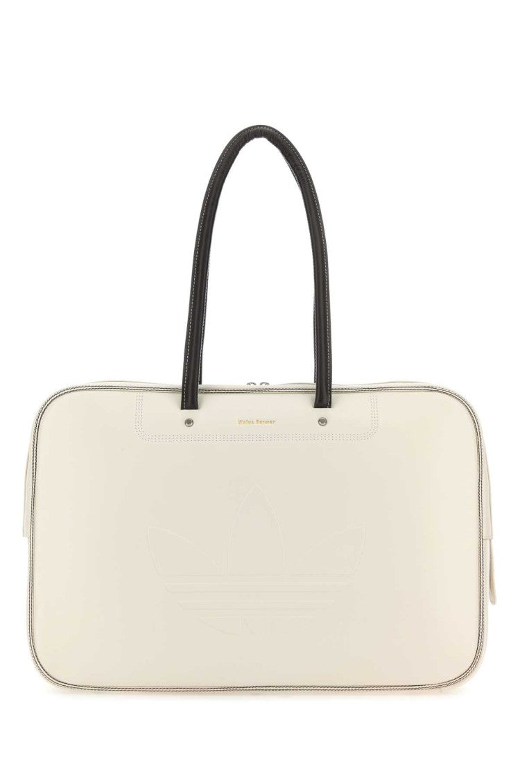 Adidas Ivory Leather Travel Bag