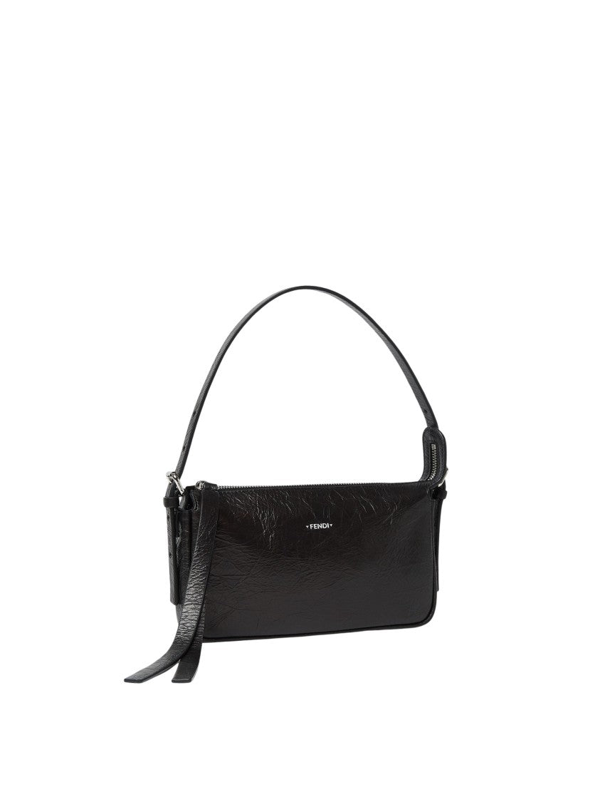 Fendi Zip Top Small Leather Handbag