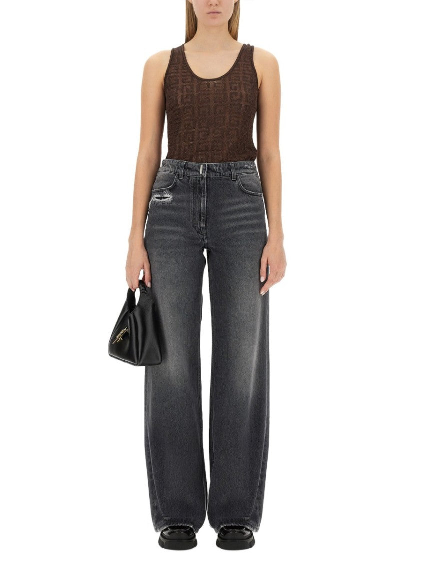 Givenchy Relaxed-Fit High-Waisted Wide-Leg Jeans