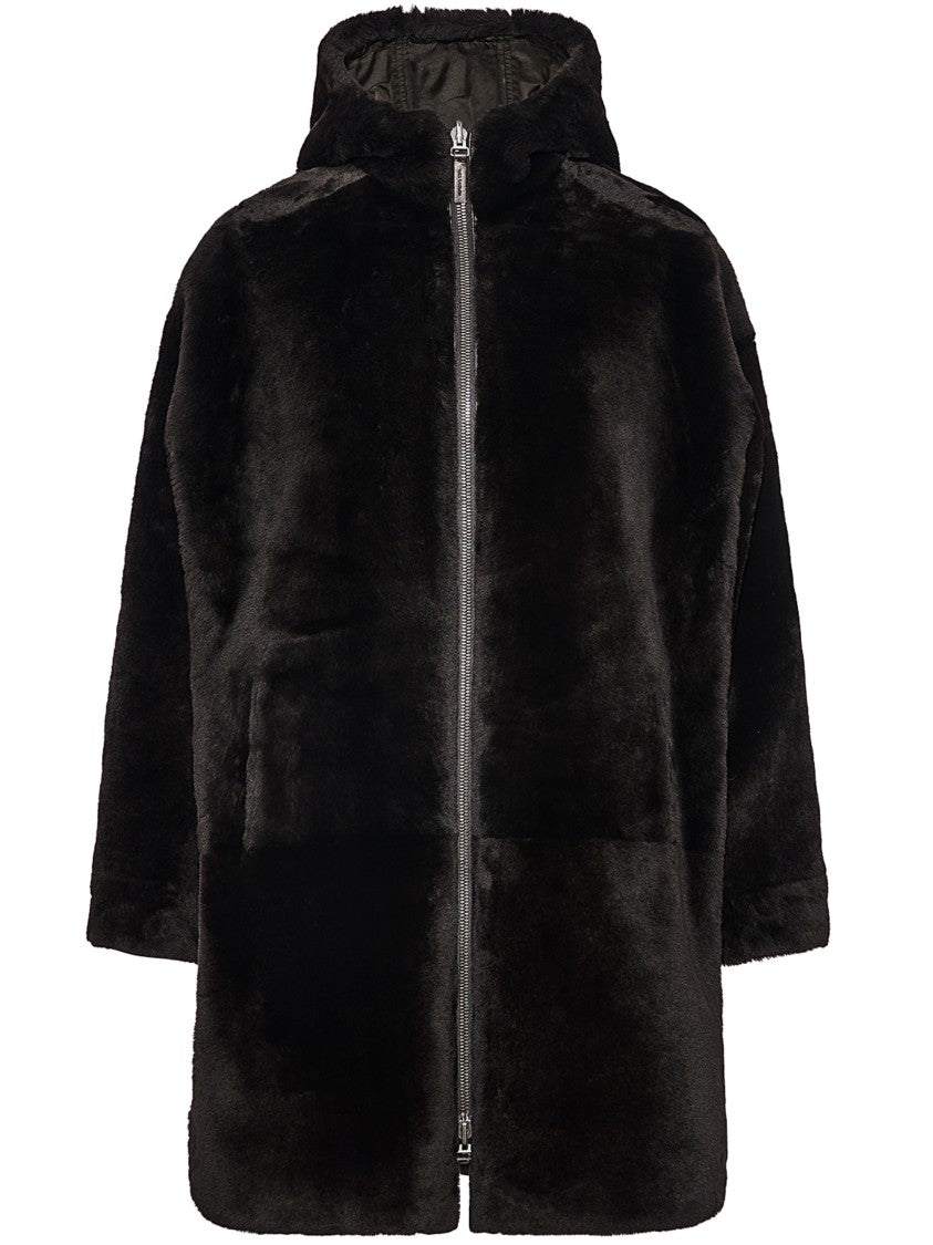 Yves Salomon Reversible Parka With Plush Faux Fur Lining