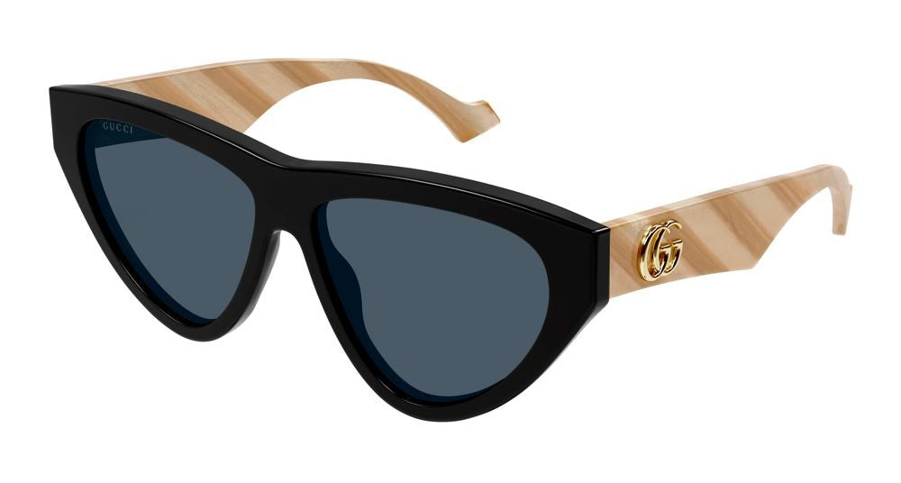 Gucci Sunglasses Gg1333s 004 Black Ivory Blue 58/14/145