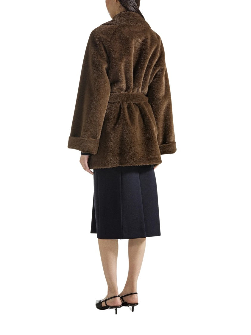 Seventy Venezia Belted Faux Fur Short Coat