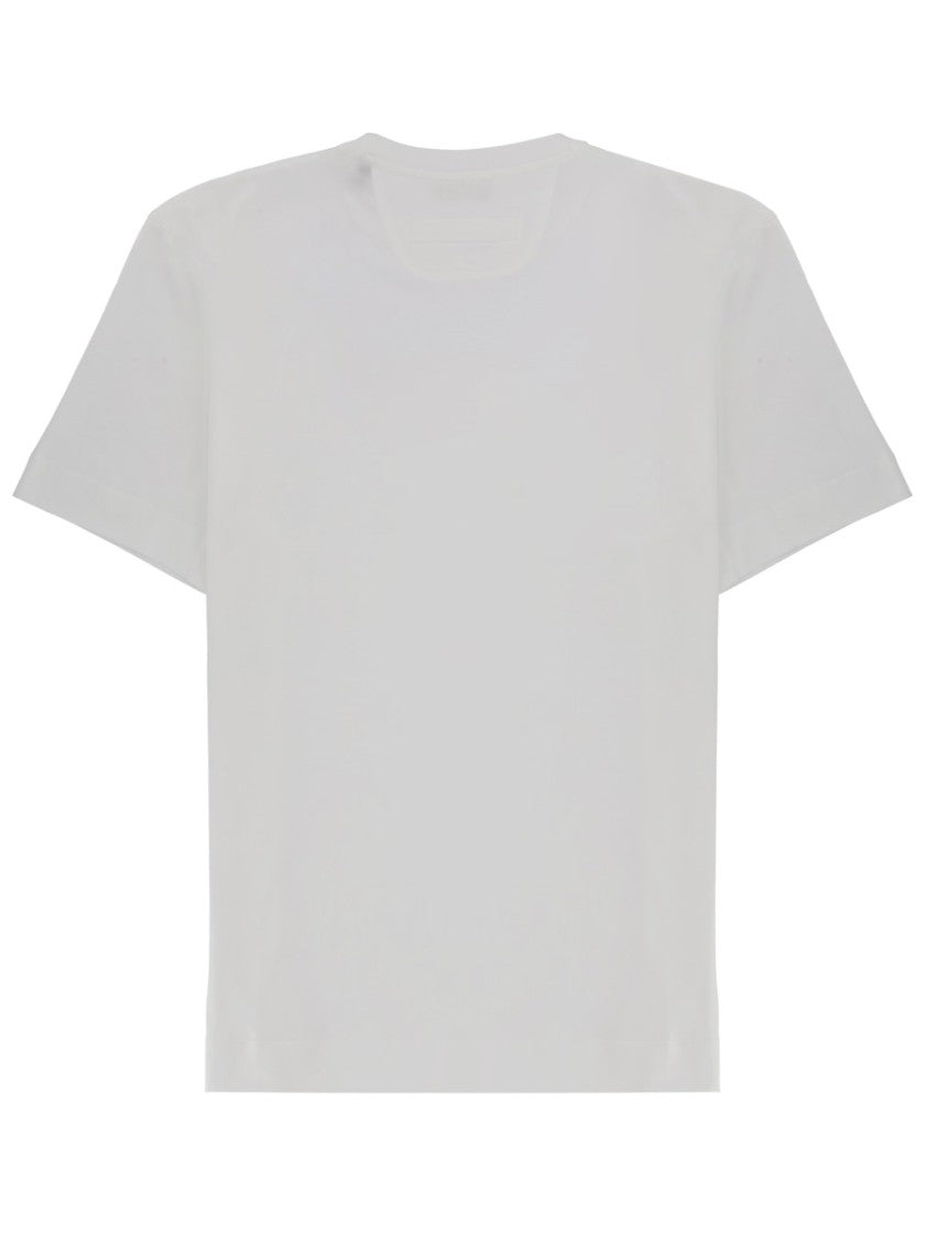 Zegna Neutrals Crew Neckline Subtle Chest Logo T-Shirt