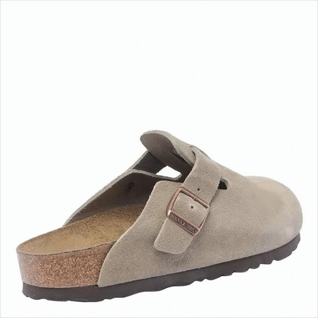 Birkenstock Suede Mule Slipper With Adjustable Metallic Buckle