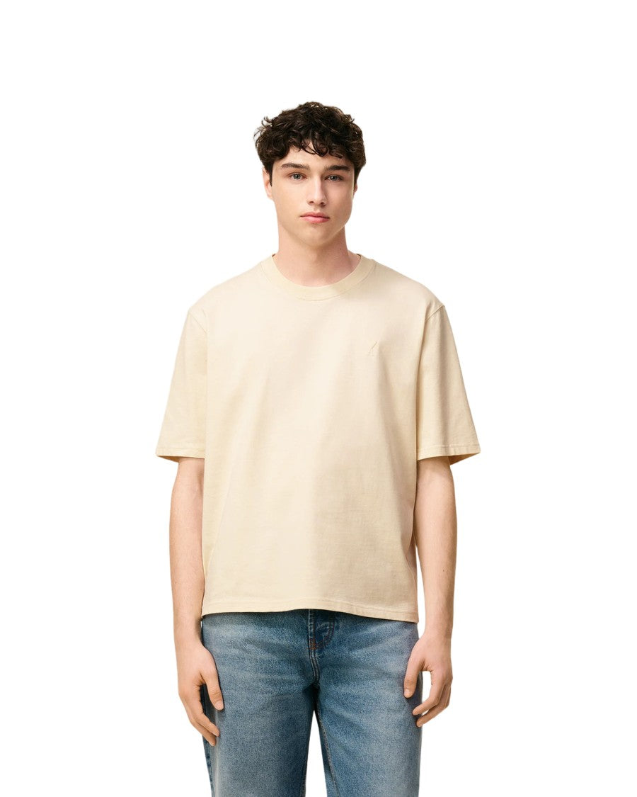 Ami Paris Short-Sleeve T-Shirt With Tonal Embossed Heart