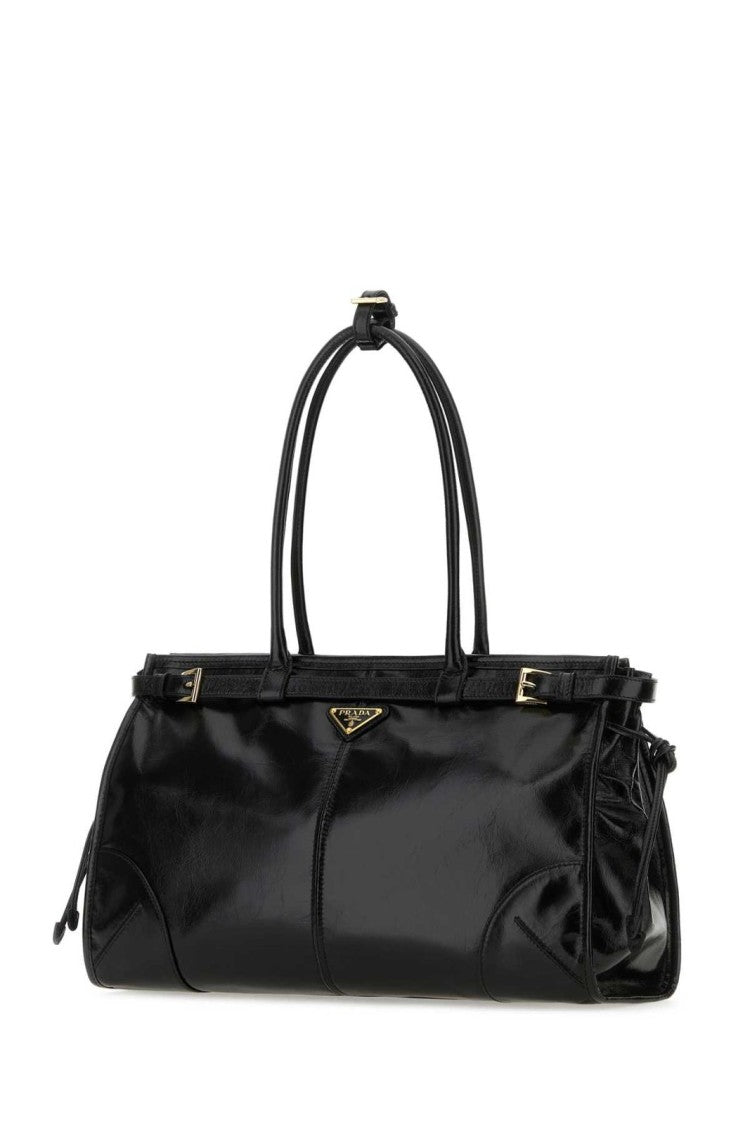 Prada Rectangular Crossbody Bag With Drawstring Details