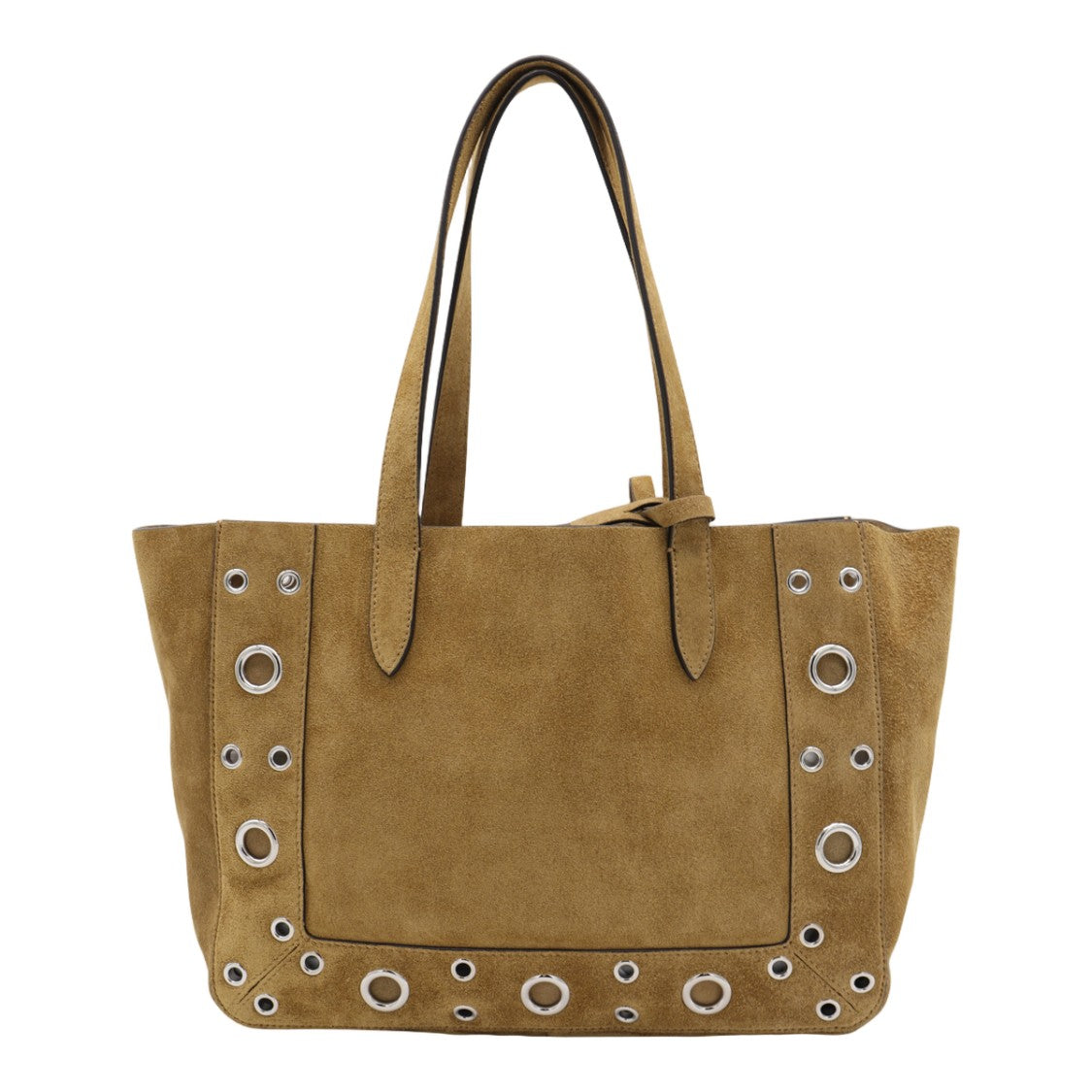Valentino Garavani Rectangular Suede Tote Bag With Silver-Tone Studs