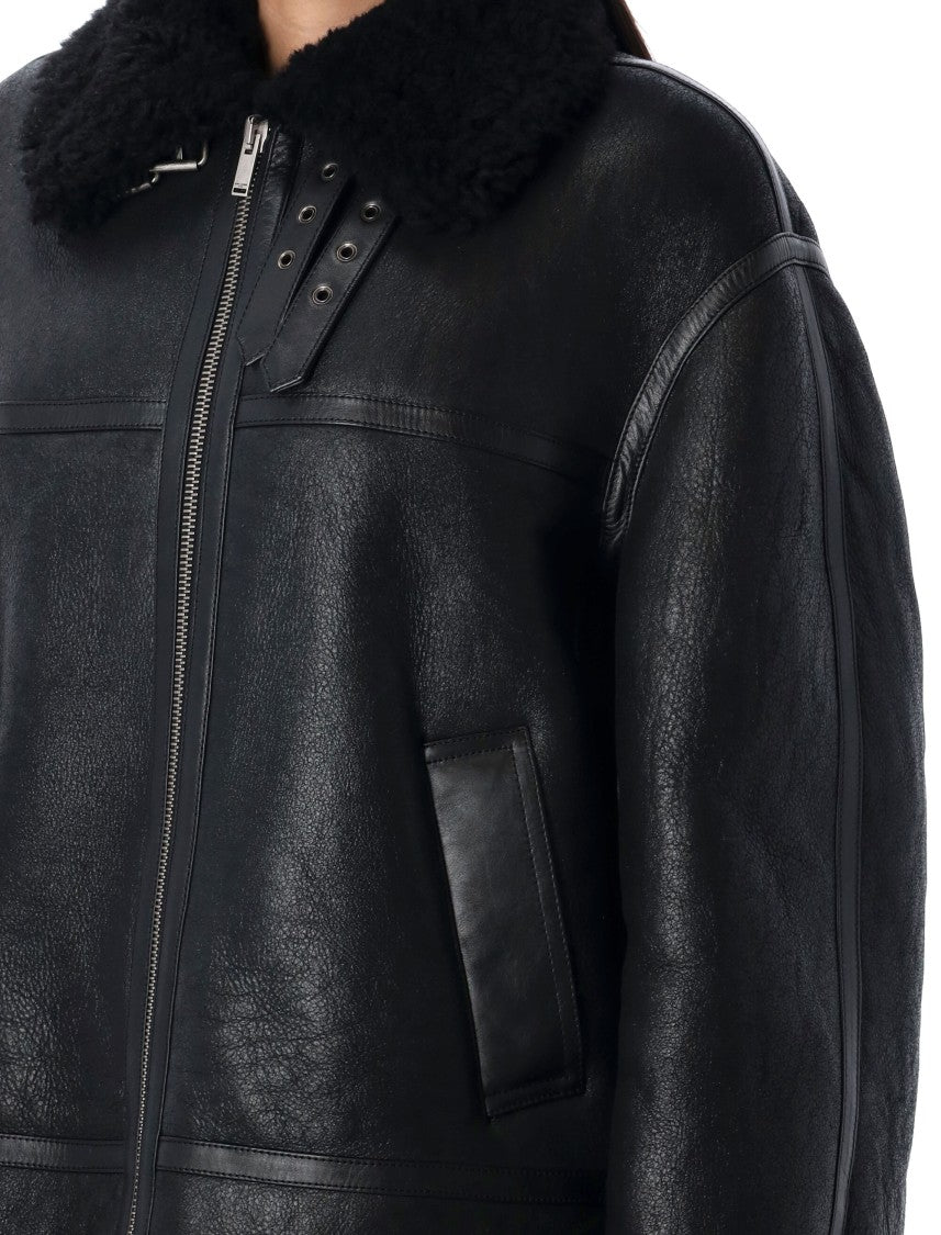 Saint Laurent Aviator Leather Jacket