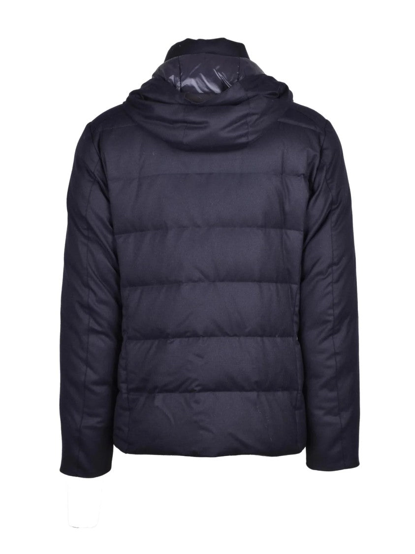 Montecore Midnight Blue Quilted Virgin Wool Down Coat