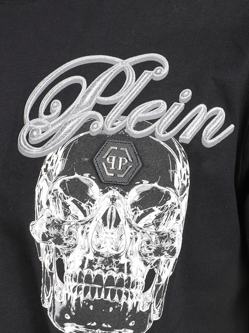 Philipp Plein Short-Sleeve Graphic T-Shirt With Skull Design