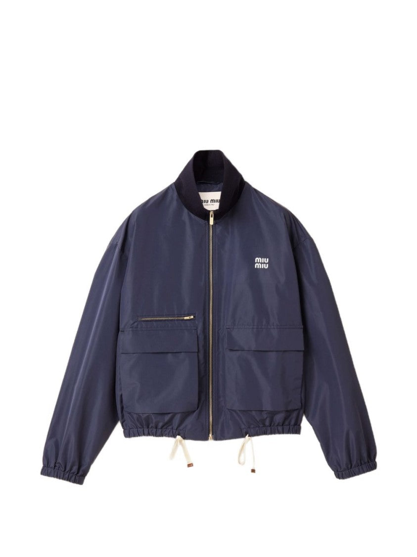 Miu Miu Boxy Cropped Front Zip Jacket