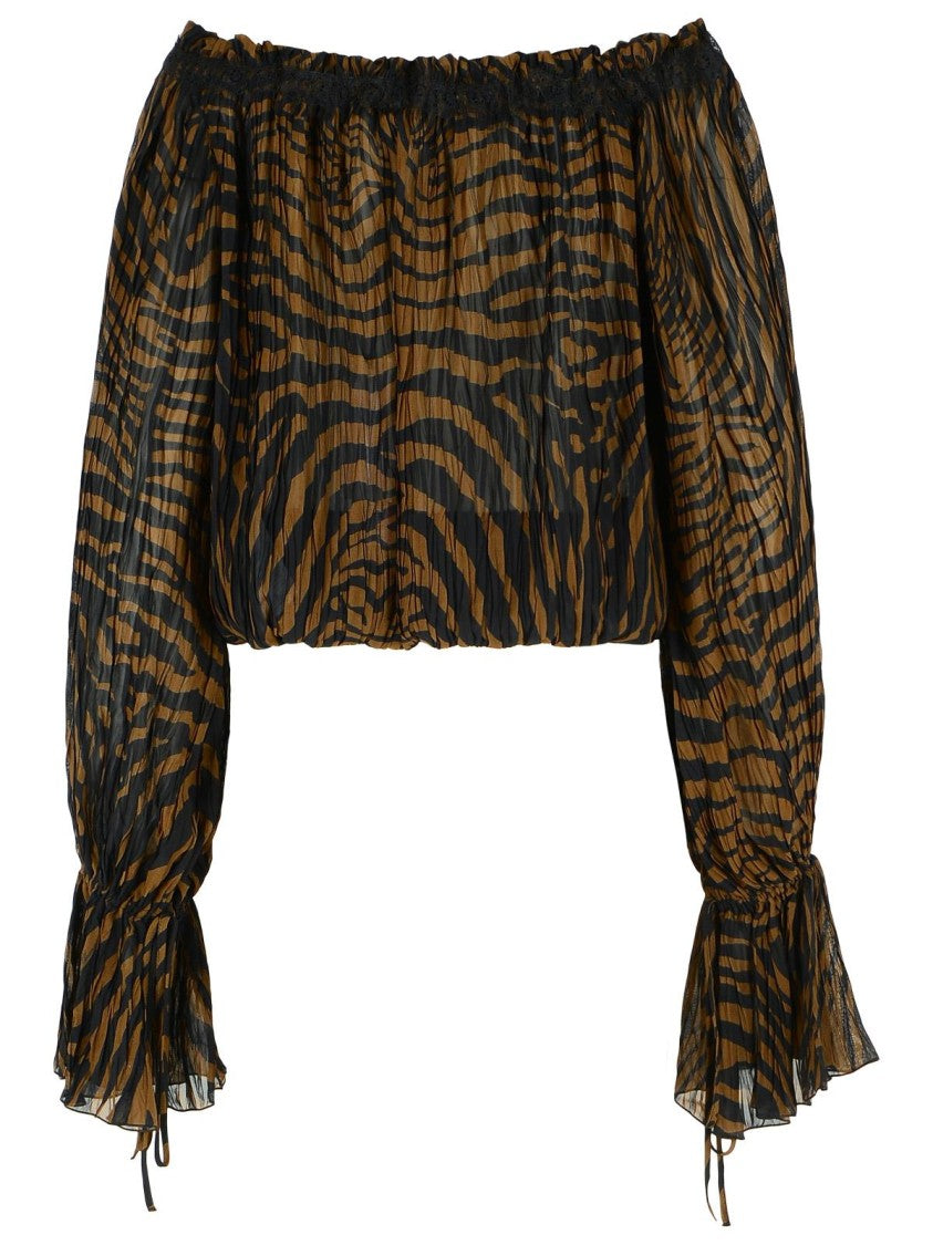 Blumarine Brown Viscose Blouse