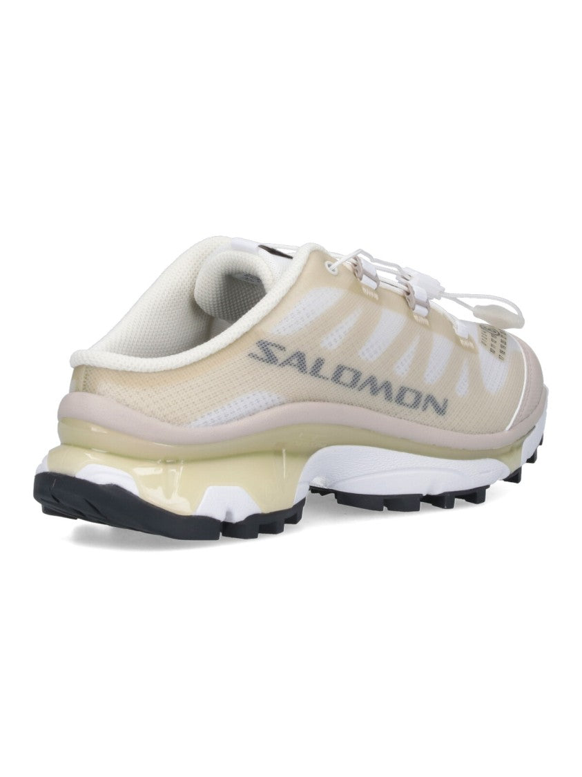 Mm6 By Maison Margiela Slip-On Beige Mesh Sneakers With Textured Rubber Sole