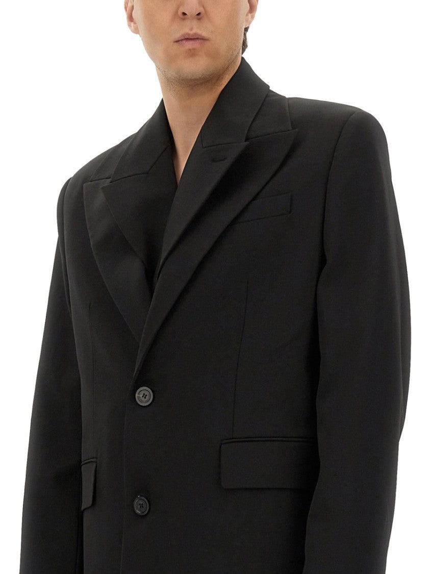 Jean Paul Gaultier Double Layer Coat With Structured Silhouette