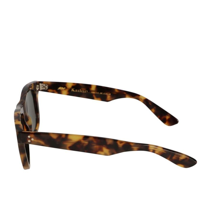 Kador Solemio Classic Rectangular Tortoiseshell Sunglasses With Metallic Accents