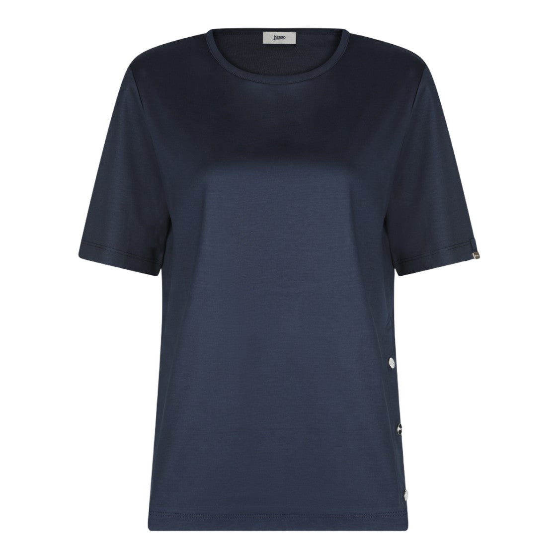 Herno Navy Blue Short-Sleeved T-Shirt