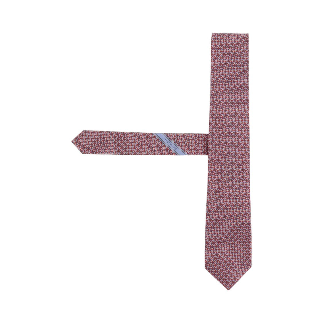 Salvatore Ferragamo Red Patterned Silk Tie