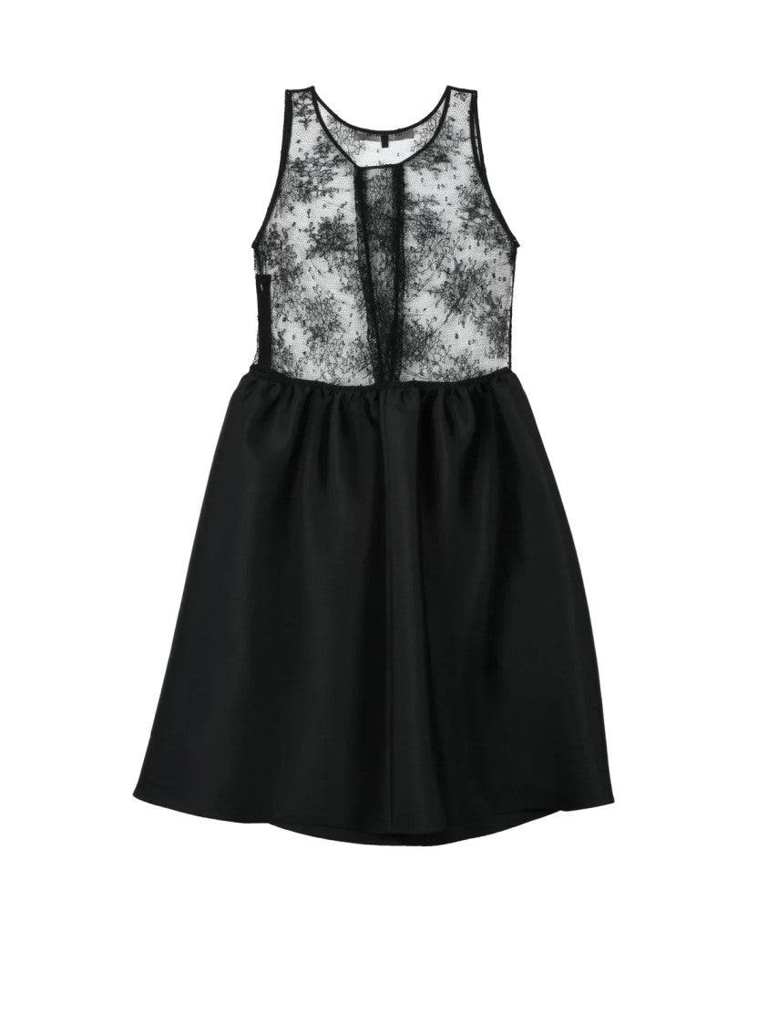 Ter Et Bantine Black Lace Bodice Poppy Skirt Midi Dress