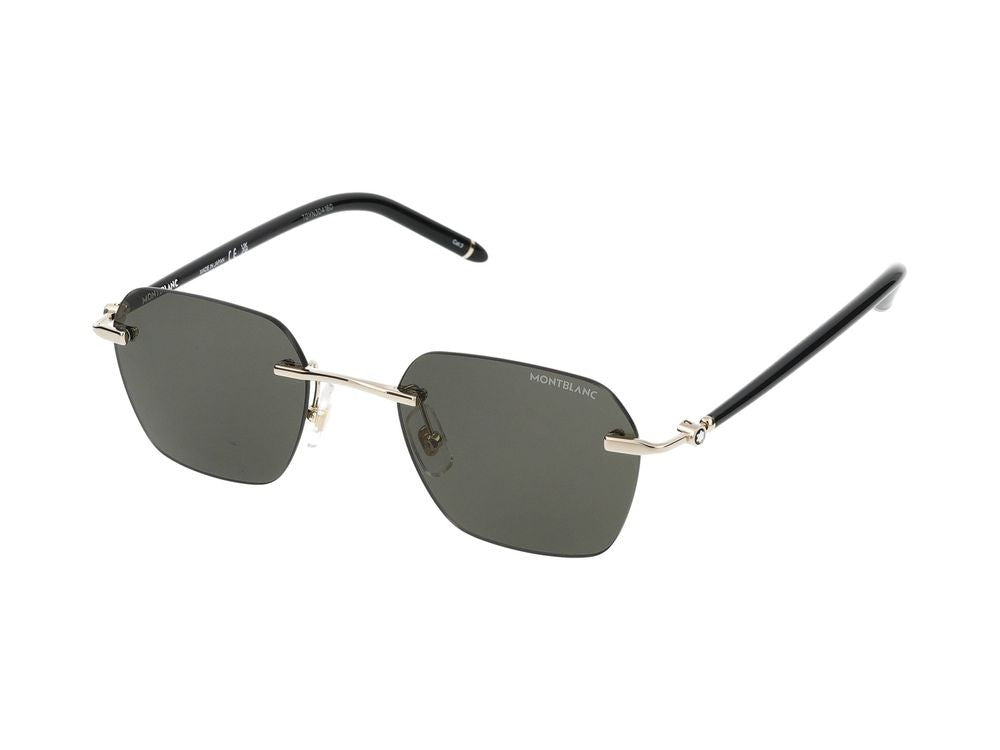 Montblanc Gold Mb0270s Metal Rimless Square Sunglasses