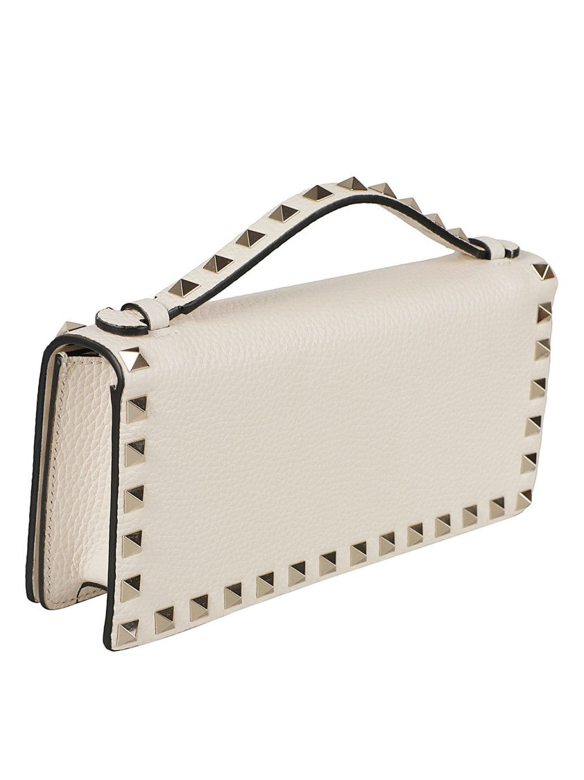 Valentino Garavani Pyramid Studded Calf Leather Wallet