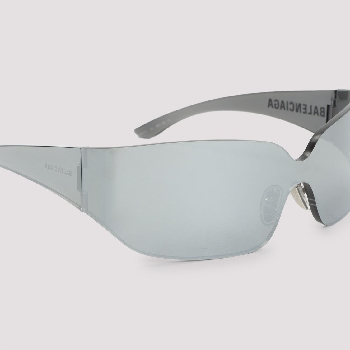 Balenciaga Mono Square Silver Acetate Sunglasses