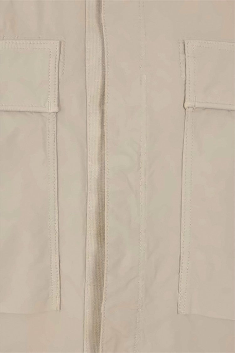 Stone Island Boxy Cropped Jacket With Classic Collar And Subtle Texture