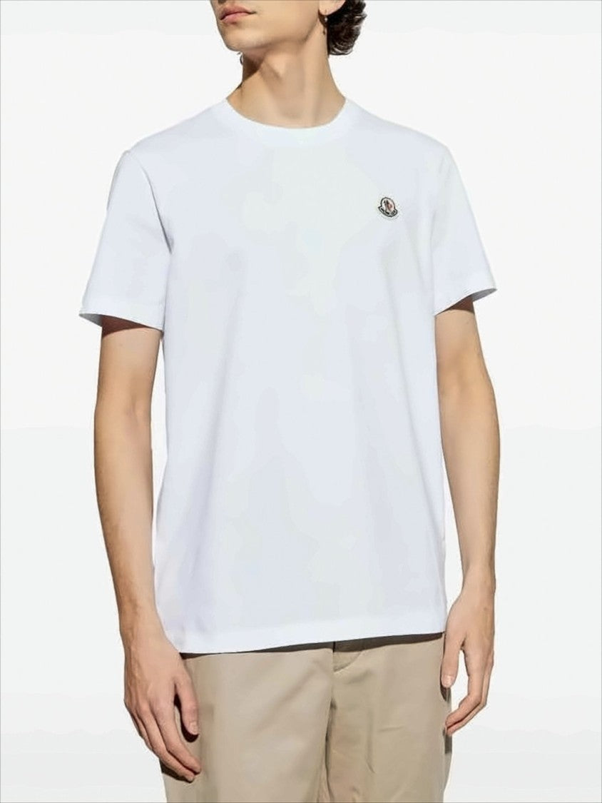Moncler Minimalist Short-Sleeve T-Shirt With Embroidered Logo By Moncler