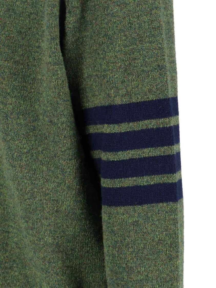 Thom Browne Green 4-Bar Wool Sweater