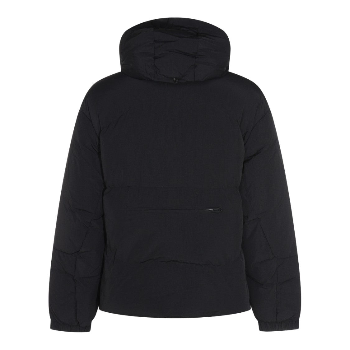 Jg1 Boxy Black Padded Jacket With High Collar