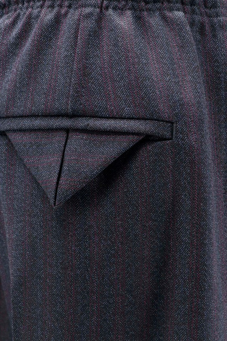 Bottega Veneta Navy Straight-Leg Wool Pants