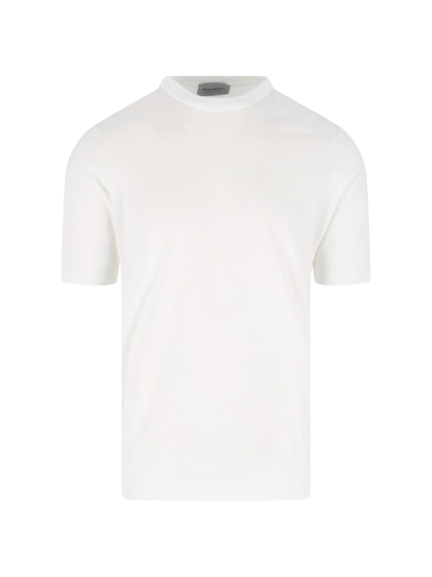 John Smedley White Kempton Sea Island Cotton T-Shirt