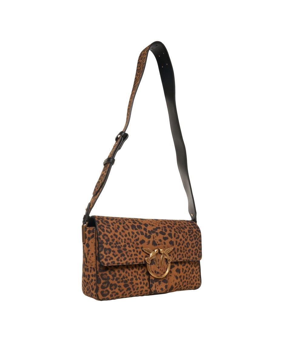 Pinko Slouchy Crossbody Bag In Luxurious Animal Print
