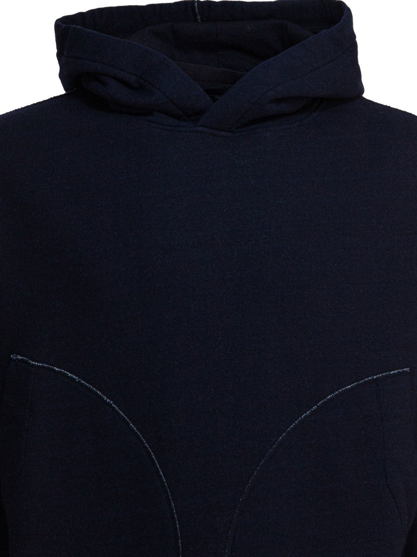 C.P. Company Indigo Sweatshirt With Adjustable Hood