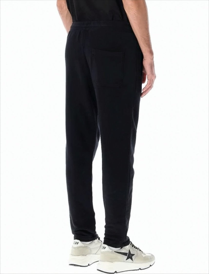 Golden Goose Relaxed Fit Black Star Print Track Pants