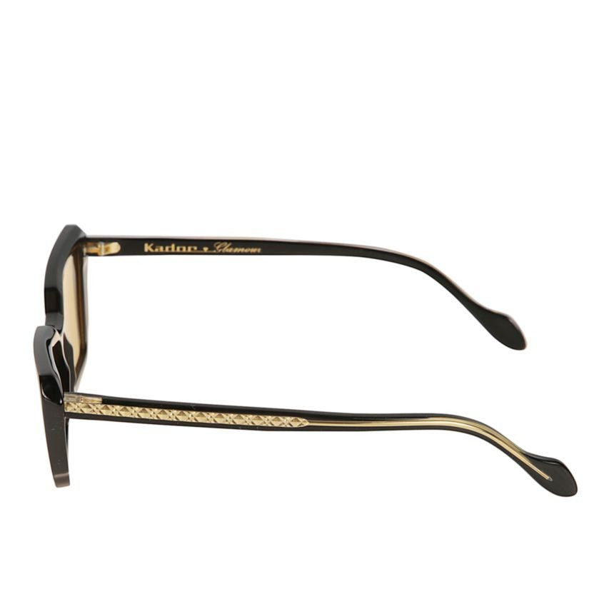 Kador Butterfly Glamour-S Bold Geometric Sunglasses With Textured Gold Accents
