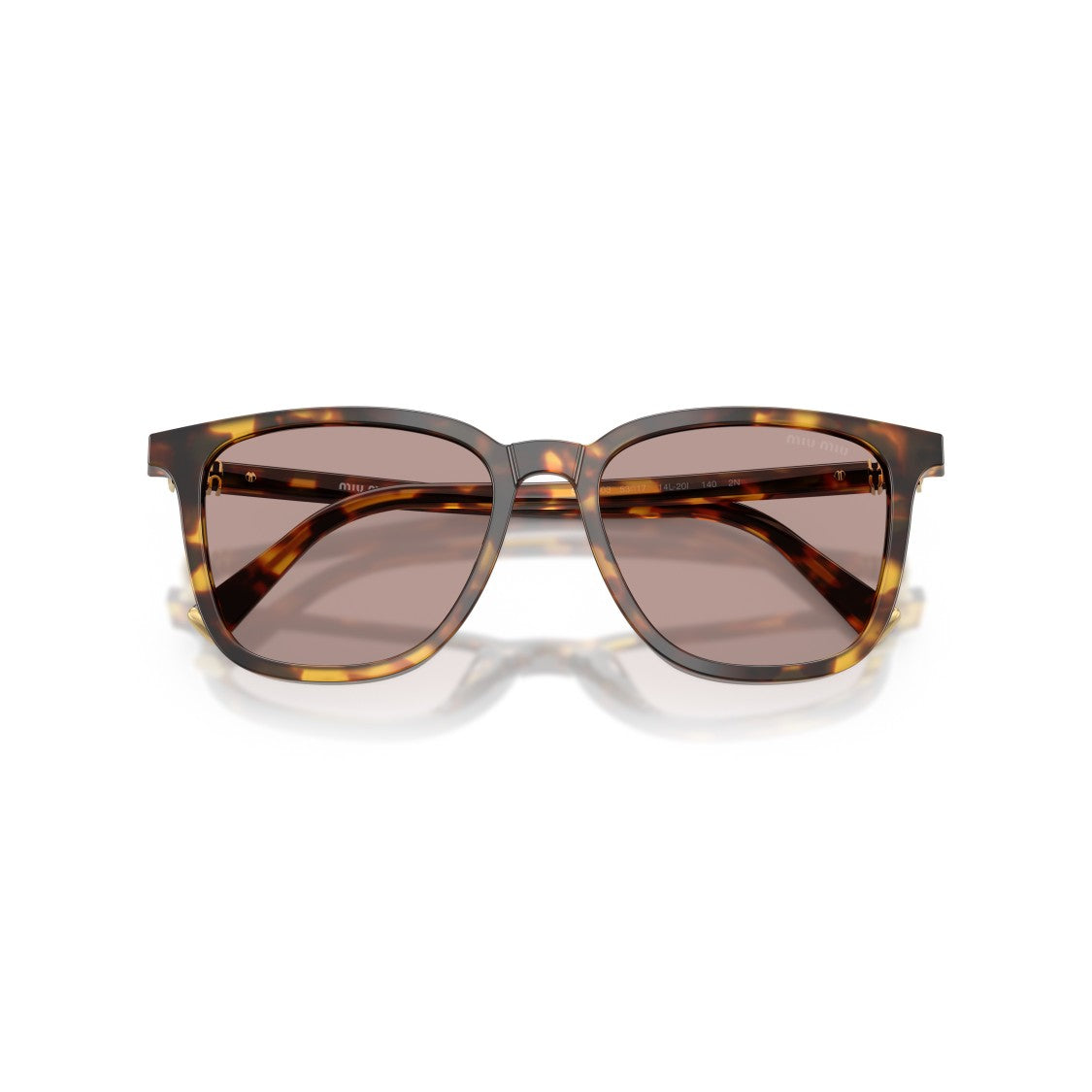 Miu Miu 0Mu B03s Classic Tortoiseshell Square Sunglasses