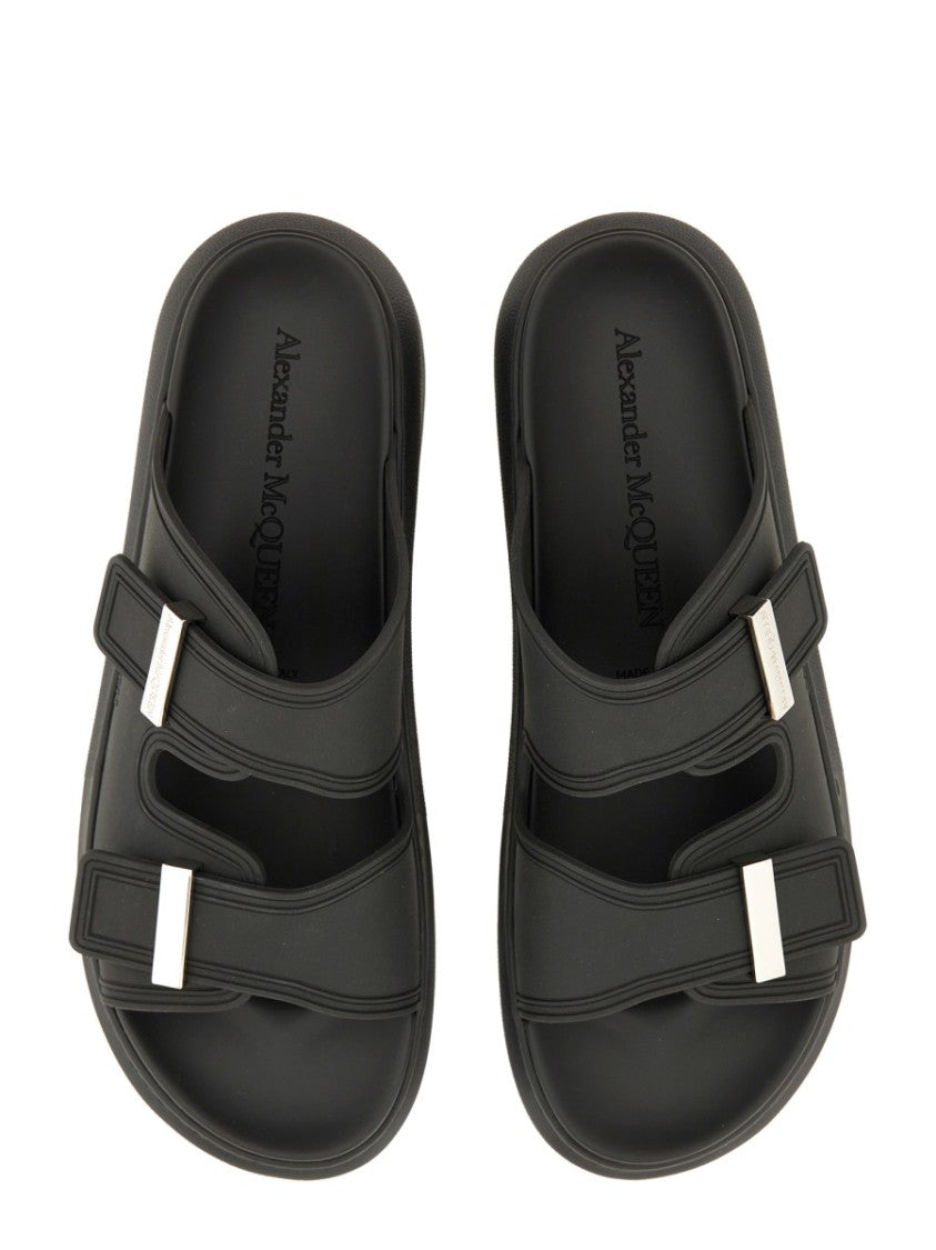 Alexander Mcqueen Hybrid Double Buckle Slide Tpu Sandals