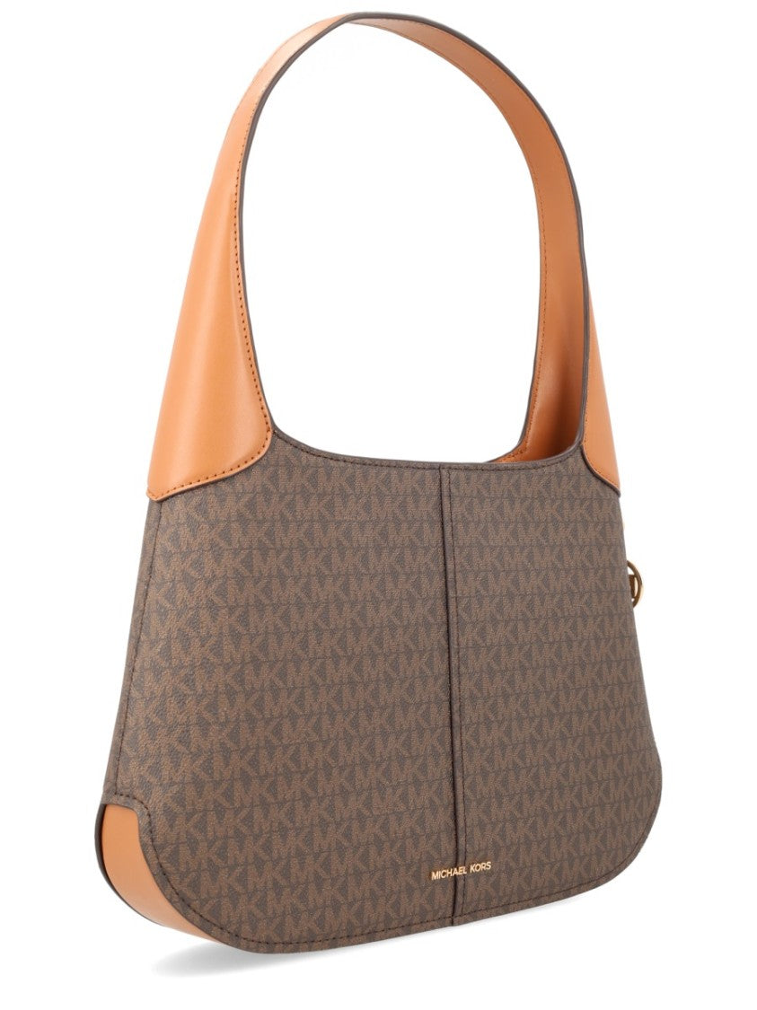 Michael Michael Kors Neutrals Alice Repeating Monogram Pvc Shoulder Bag
