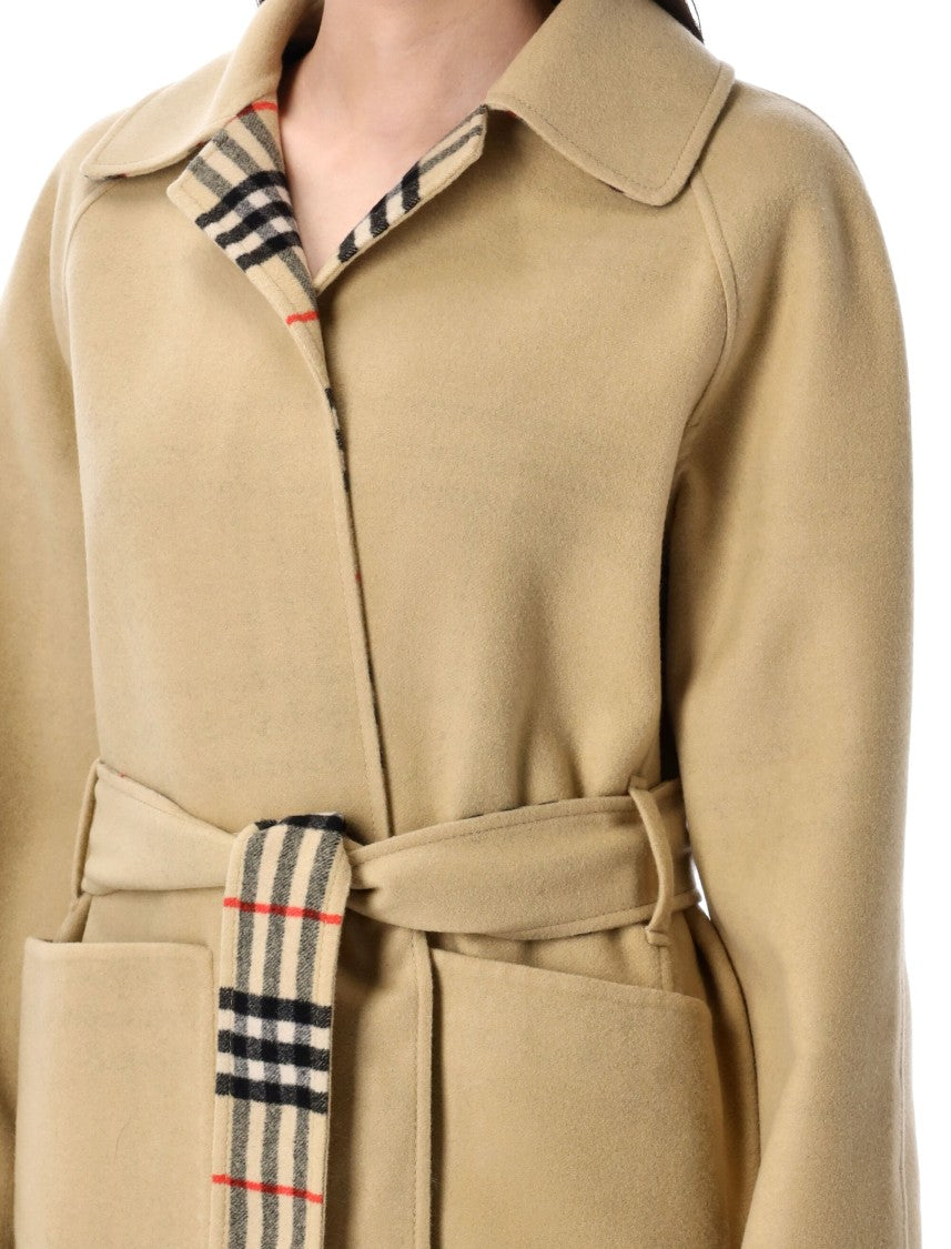 Burberry Reversible Wool Wrap Coat