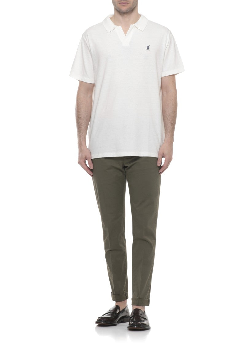 Polo Ralph Lauren White Pony Cotton-Blend Polo Shirt