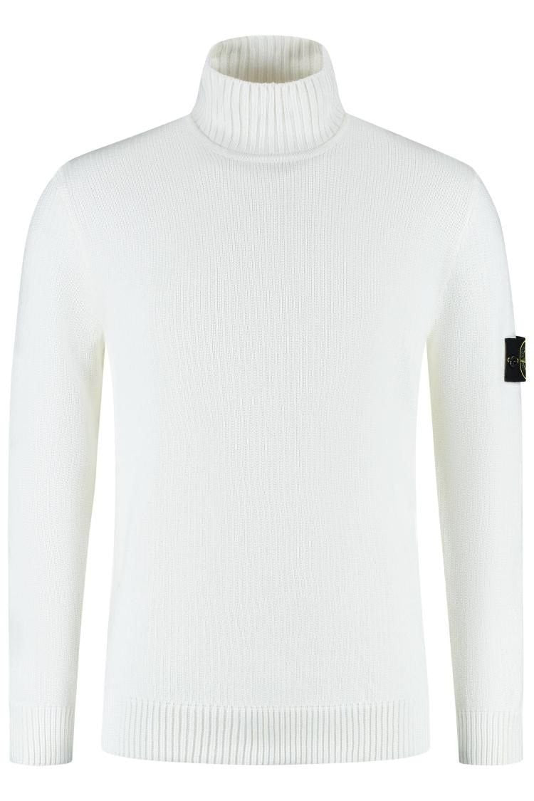 Stone Island Classic White Knit Sweater
