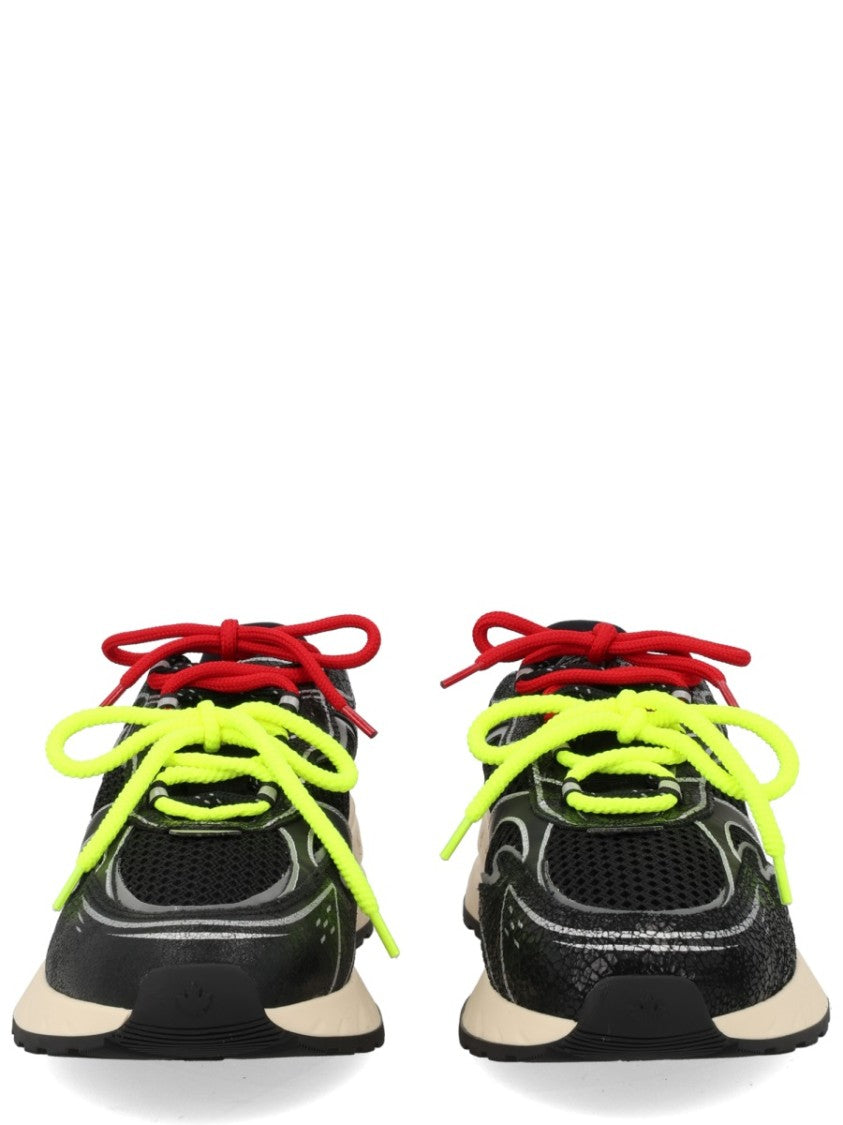 Dsquared2 Sprinter Black Mesh Suede Sneakers