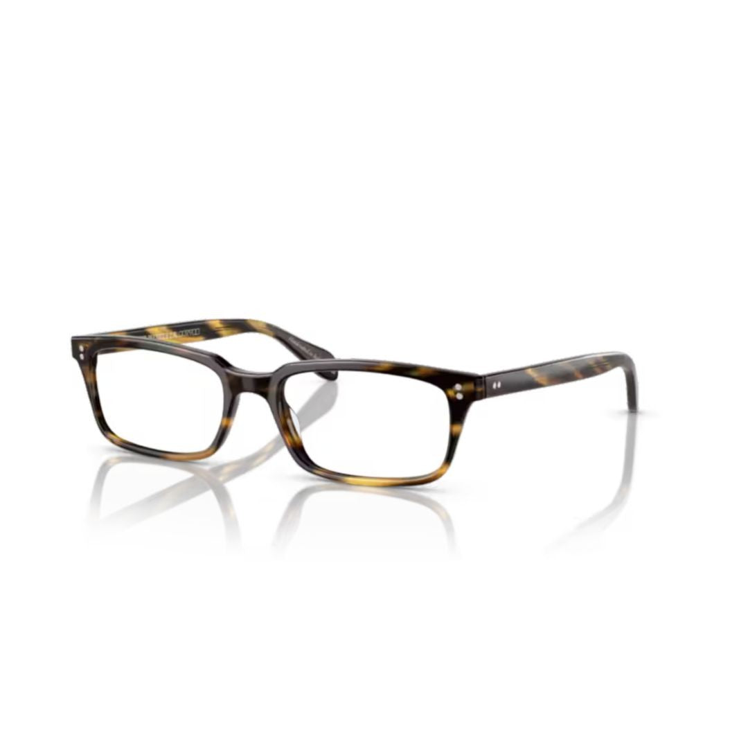 Oliver Peoples 0Ov5102 Rectangular Tortoiseshell Acetate Eyeglasses With Metallic Accents